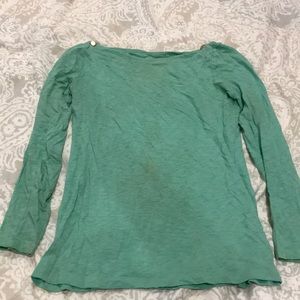 J CREW painter long sleeve tee - mint - S